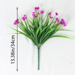 Yuejia 4P CS 13.39in/34cmArtificial Spring Grass, Camellia, Starry Sky, Simulated Home Decor, Simulated Flower Decoration(Red lotus color) - thumbnail 3