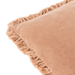 Yard Cushion Bertie Washed Cotton Velvet Square Cashew 45x45cm - thumbnail 5