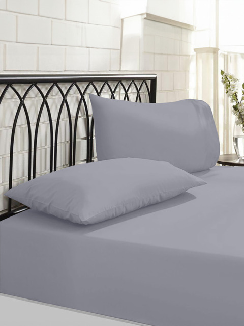 NightComfort Pillowcase Pair Non Iron Polycotton Cool Grey - image 1