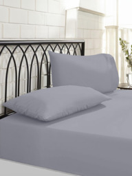 NightComfort Pillowcase Pair Non Iron Polycotton Cool Grey - thumbnail 1
