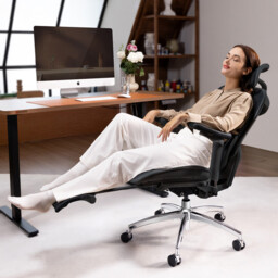 SIHOO Doro C300 Ergonomic Office Chair with Ultra Soft 3D Armrests, Dynamic Lumbar Support for Home Office, Adjustable Backrest Desk Chair with Pedal(Black) - thumbnail 5