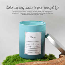 Zooly Dopamine Gradient-Colored Scented Candle - Iris Grass, 240G, 1PC - thumbnail 1