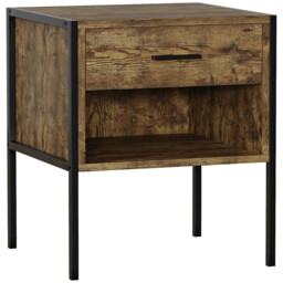 Vida Designs Bedside Brooklyn 1 Drawer Rustic Brown - thumbnail 4