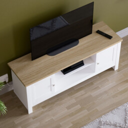 Vida Designs TV Unit Arlington White/Oak Effect - thumbnail 4