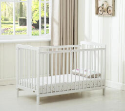 MCC Direct Brooklyn Baby Cot Crib with Water-Repellent Mattress (Cream White) - thumbnail 2