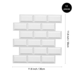 LIVINGANDHOME 12Pcs Self-Adhesive Wall Tile Stickers - thumbnail 3