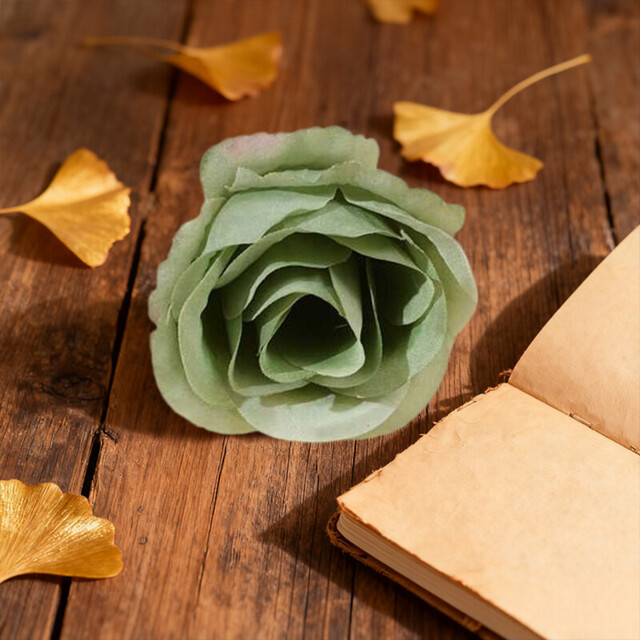 Wei’s Moment 20Pcs Artificial Flowers Roses, Real Touch Foam Roses, Fake Flowers Rose for DIY Wedding Bridal Bouquets Baby Shower Table Centerpieces Home Decorations, Cream Green - image 1