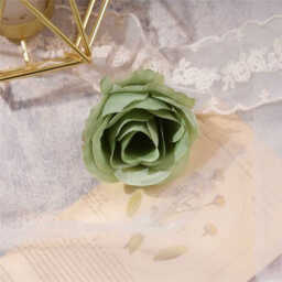 Wei’s Moment 20Pcs Artificial Flowers Roses, Real Touch  Foam Roses, Fake Flowers Rose for DIY Wedding Bridal Bouquets Baby Shower Table Centerpieces Home Decorations, Cream Green - thumbnail 3