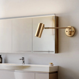 Homary Gold Modern Swing Arm Indoor Wall Sconce 1 Light - thumbnail 4