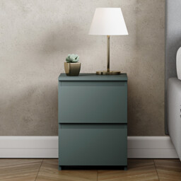 Vida Designs Bedside Table Denver 2 Drawers Green - thumbnail 2