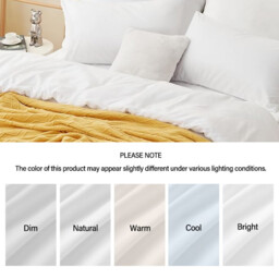 LeBonsoir White Duvet Cover Set，260x220cm/60x80cmx2 Soft Double Brushed Bedding Set， with Zip， 3 Pieces， Includes 1 Duvet Cover & 2 Pillowcases，NO Comforter - thumbnail 2