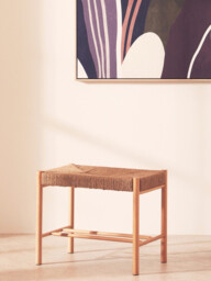 Interiors by Premier Stool Bandar Beech Wood & Hemp Rope Natural - thumbnail 1