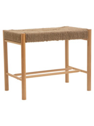 Interiors by Premier Stool Bandar Beech Wood & Hemp Rope Natural - thumbnail 5
