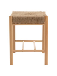 Interiors by Premier Stool Bandar Beech Wood & Hemp Rope Natural - thumbnail 2