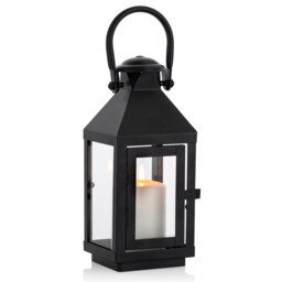 Garden Lanterns for Pillar Candles Tall Vintage Style Metal Candle Holder Halloween Hanging Decorative Lantern for Wedding Christmas Parties Indoor Outdoor 8.7in