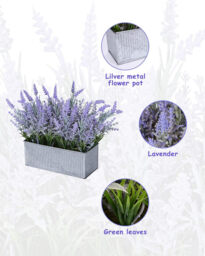 DDHS Fake Lavender Plant-1pcs - thumbnail 6