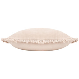 Yard Cushion Bertie Washed Cotton Velvet Square Natural 45x45cm - thumbnail 4