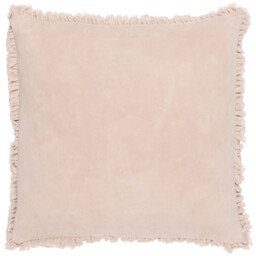 Yard Cushion Bertie Washed Cotton Velvet Square Natural 45x45cm - thumbnail 5
