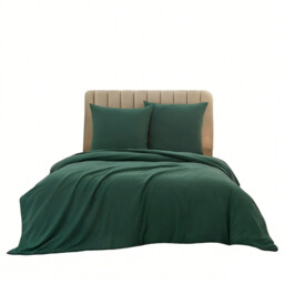 Meeallhome  Washed Brushed Duvet Cover Set 200*200cm/50*75cm*2  dark green - thumbnail 2