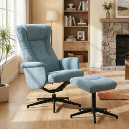 Armchair & Footstool Apero Recliner Ice Blue - thumbnail 1