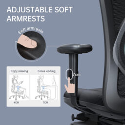 Sihoo M18JT Ergonomic Office Chair with Footrest, Breathable Mesh Design High Back Computer Chair, Adjustable Headrest and Lumbar Support - thumbnail 5