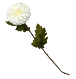 Candlelight Artificial Dahlia Flower Stem White 60cm - thumbnail 3