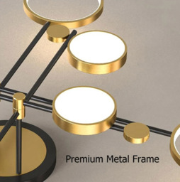 Homary Nordic Style Semi Flush Mount Lighting Gold/Black Ceiling Light Fixture LED Ring - thumbnail 7