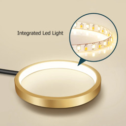 Homary Nordic Style Semi Flush Mount Lighting Gold/Black Ceiling Light Fixture LED Ring - thumbnail 3