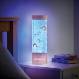 GLOBAL GIZMOS Table Lamp Bubble Unicorns & Rainbows Multicolour/Rose Gold - thumbnail 1