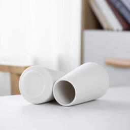 1pc/15cm/6in, White Ceramic Vase - Flower Vase Minimalism Style for Modern Table Shelf Home Decor, Fit for Fireplace Bedroom Kitchen Living Room Centerpieces Office Desk (Solid White） - thumbnail 3