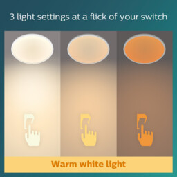 Philips Ceiling Light LED Luminaire Super Slim 3 Brightness Settings Warm White 18W D:30cm - thumbnail 2