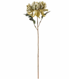 Candlelight Artificial Hydrangea Flower Stem Olive 46cm - thumbnail 2