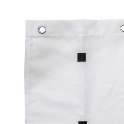 Croydex Shower Curtain Squares Proseal® White/Black 180x180cm - thumbnail 2