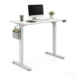 Ochama Electric Standing Desk, White, 120*60 cm, Full Board Top, 2-Level Memory Height, 70 kg Load Capacity, UK Standard & CE Certified, Eco-Friendly, for Office, Study & Gaming - thumbnail 1