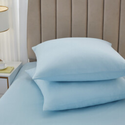 Meeallhome  Washed Brushed Duvet Cover Set 200*200cm/50*75cm*2  Lake blue - thumbnail 5