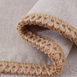 MEROPE, Polyester Linen look Cushion Cover, 50x50cm, bleach, 1pack - thumbnail 3