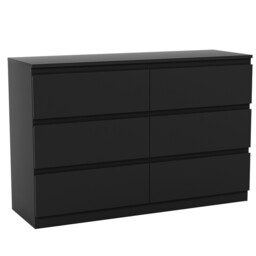 Vida Designs Drawer Chest Denver 6 Drawers Black - thumbnail 6