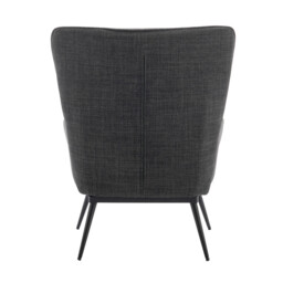 Accent Chair & Footstool Katelyn Charcoal - thumbnail 3