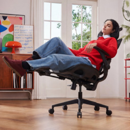 SIHOO B100JT Office Chair with Footrest， Comfy Ergonomic Office Chair， Computer Chair with Adaptive Lumbar Support & Wide Headrest， Flip-up Armrests， Swivel Desk Chair for Long Hours， Without Footrest， Black - thumbnail 5