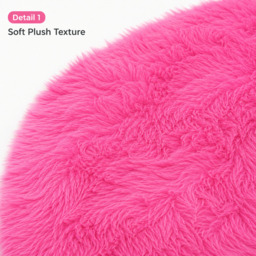 Wool-like round floor mat 180x180cm - thumbnail 2
