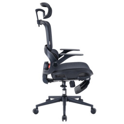 SIHOO B100JT Office Chair with Footrest， Comfy Ergonomic Office Chair， Computer Chair with Adaptive Lumbar Support & Wide Headrest， Flip-up Armrests， Swivel Desk Chair for Long Hours， Without Footrest， Black - thumbnail 7