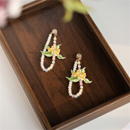 Huacan Spring Blossom Cufflinks [2 pcs] - thumbnail 3