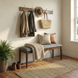 Dining Bench Orlando Walnut/Grey - thumbnail 2