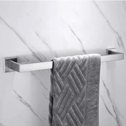 JORDAN&JUDY 5-Piece Silver Towel Rack Set, Stainless Steel, Rust-Resistant - thumbnail 2