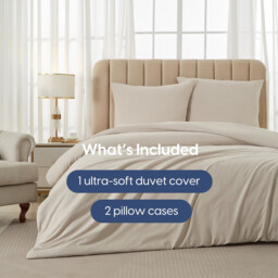 Meeallhome  Washed Brushed Duvet Cover Set 220*200cm/50*75cm*2  Beige gray - thumbnail 6