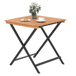 Costway 70CM Patio Folding Table with Slatted Tabletop for Backyard - thumbnail 6