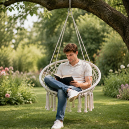 Terrabeta Garden furniture poly-cotton rope hammock chair