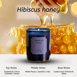 Zooly Amber Time Scented Candle - Hibiscus Honey (Dark Blue), 100G, 1PC - thumbnail 4