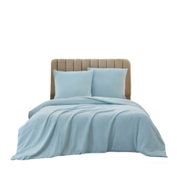 Meeallhome  Washed Brushed Duvet Cover Set 230*220cm/50*75cm*2 Lake blue - thumbnail 3