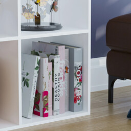 Vida Designs Bookcase Durham 9 Cube White - thumbnail 7